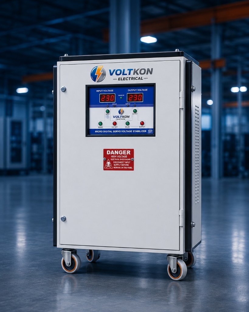 5 KVA Blue-White Single Phase Servo Voltage Stabilizer