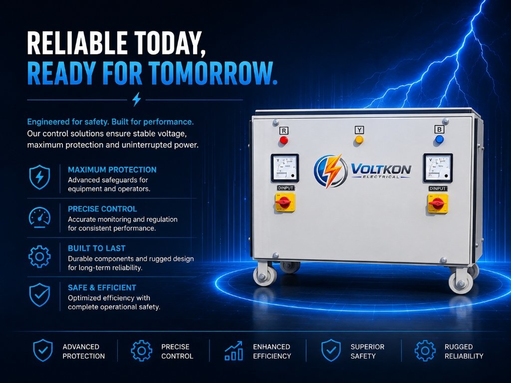 Voltkon Industrial Power Control Unit & Voltage Protection Panel