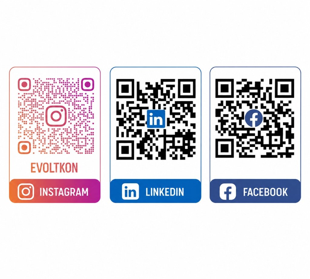 Scan QR Code to connect with Voltkon Electrical on Instagram, LinkedIn, and Facebook